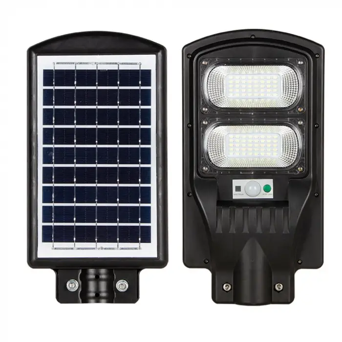 Horoz 100w Siyah Led Solar Güneş Enerjili Lamba Sokak Armatür Beyaz Işık