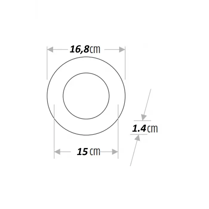 Horoz 12w Slim Kasa Led Spot Beyaz Işık 6400K