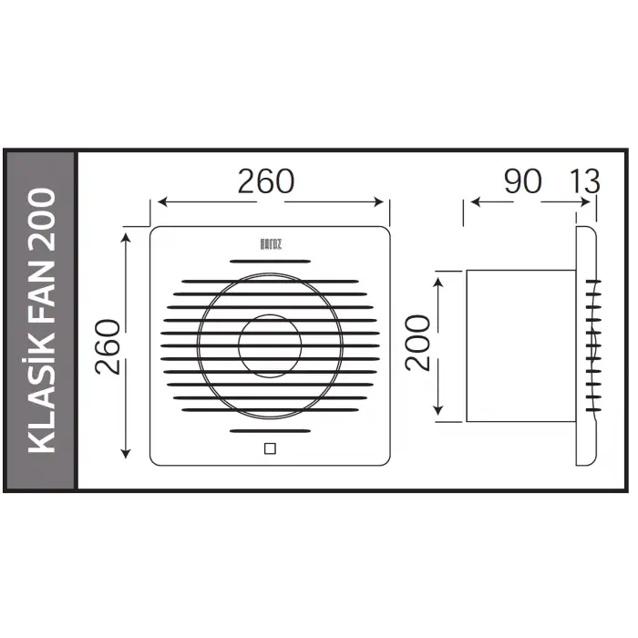 Horoz 200lük Banyo ve Tuvalet Aspiratörü