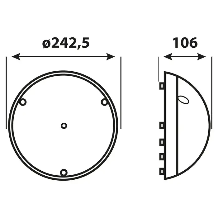 Horoz 400-113-115 Aqua Dolunay Beyaz Dış Mekan Glop Aplik (Plastik Kasa)