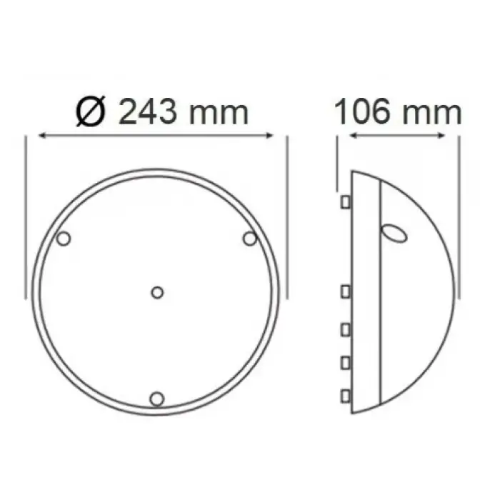 HOROZ 400-123-115 AQUA DOLUNAY Siyah Dış Mekan Glop Armatür (E27 Duylu)