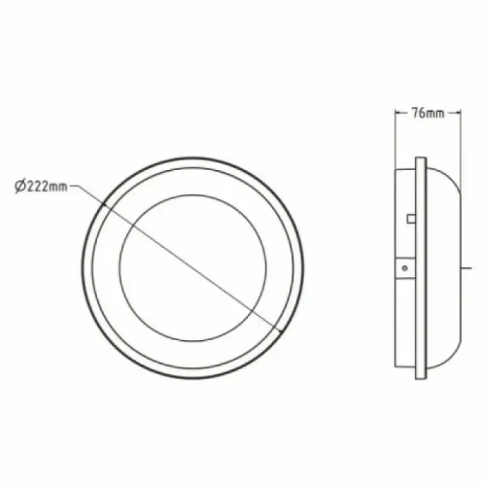 Horoz Artos 20w Siyah Kasa Nemliyer Armatür Beyaz Işık 400-012-128