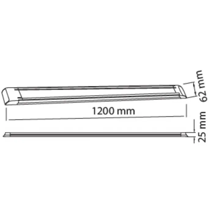 Horoz Gama 60w 7000K Led Bant Armatür Siyah Kasa 120cm 20 Adet