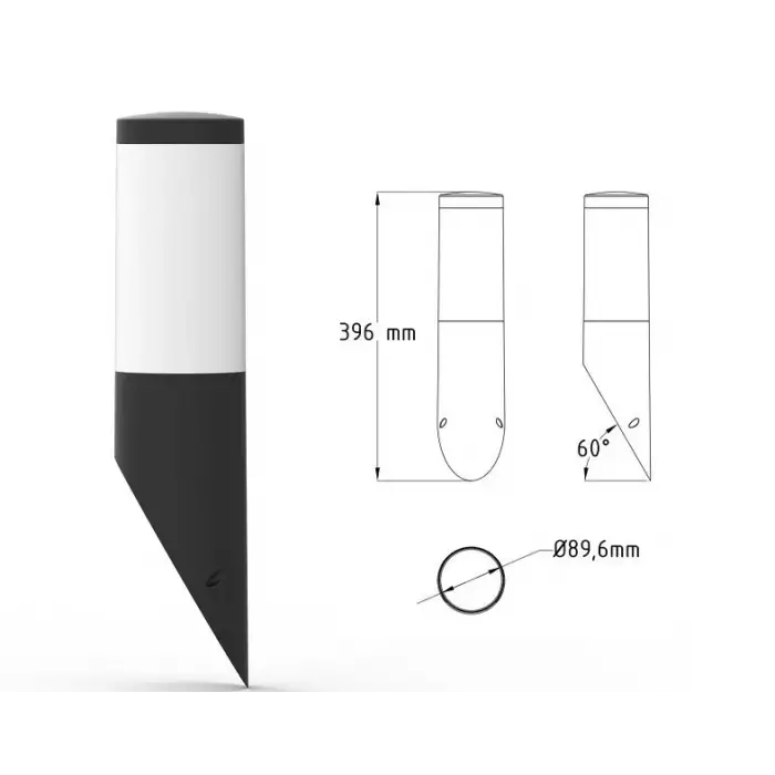 Horoz Orkide 3 Siyah Renk Plastik Bahçe Aydınlatma E27 Duylu