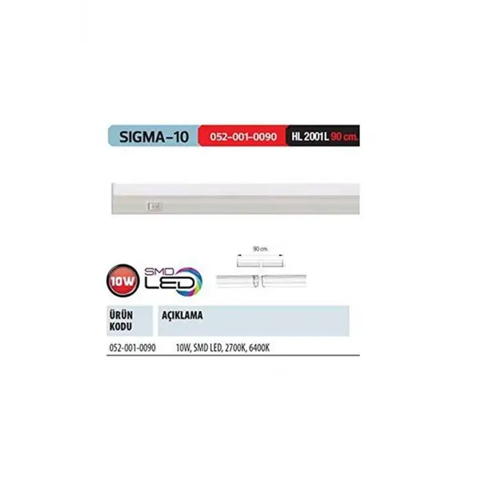 Horoz Sigma-10 90cm 10w Led Bant Armatür Beyaz Işık