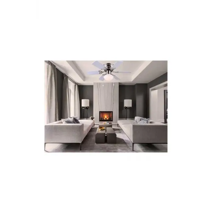 Vanti KCF 278 Beyaz Nikel 6 Kanatlı Avizeli Tavan Vantilatörü ( AÇIKLAMAYI LÜTFEN OKUYUN )