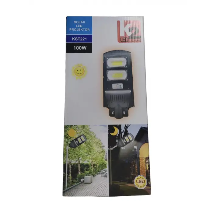 KST221 Çiğdem 100W Ledli Solar Sokak Armatürü