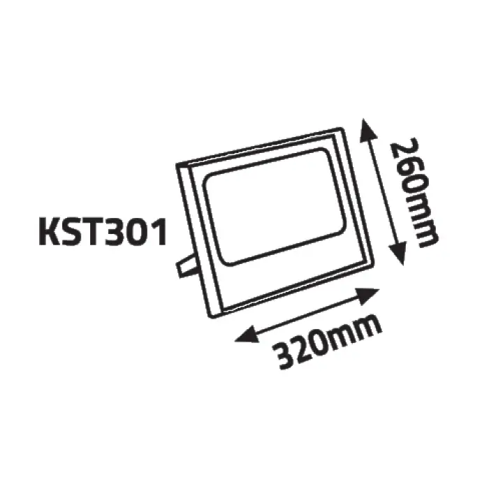 KST301 Karayel 200w Siyah Solar Projektör