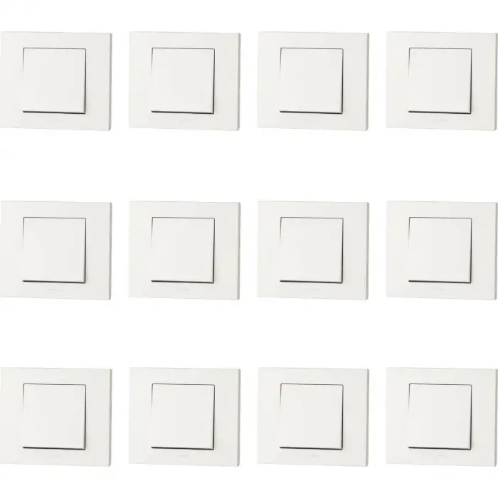 Ovivo Grano Beyaz Anahtar Çerçeveli - 12 Adet