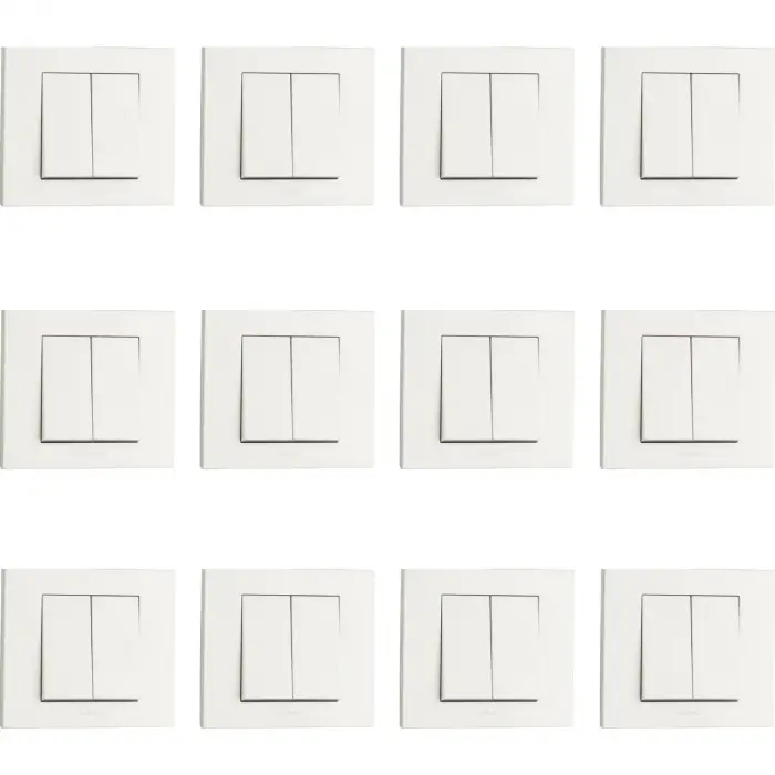 Ovivo Grano Beyaz Komütatör Çerçeveli 12 ADET