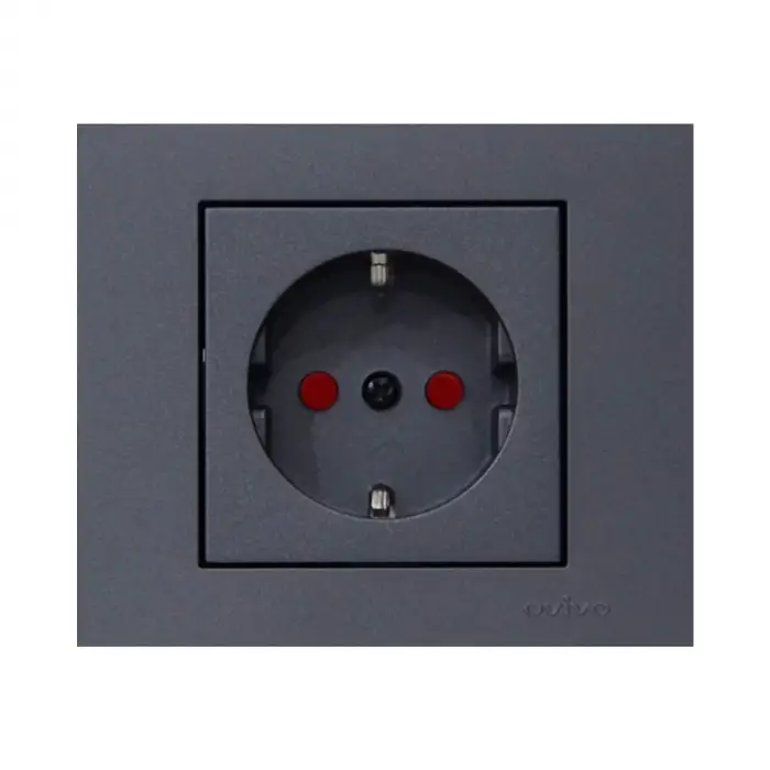 Ovivo Grano Füme Çocuk Korumalı Priz