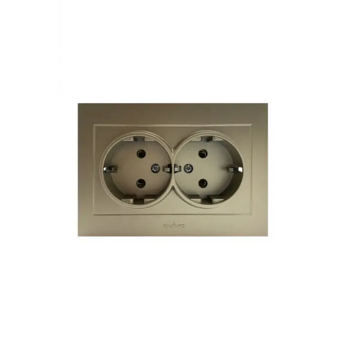 Ovivo Grano Titanyum İkili Topraklı Priz Çerçeveli