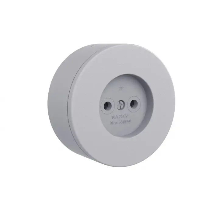 Ovivo Xone Sıva Üstü Topraklı Priz Gri