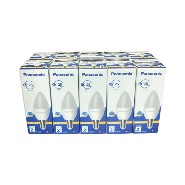 Panasonic 3w E14 2700k Sarı Işık Led Ampul 10 Adet