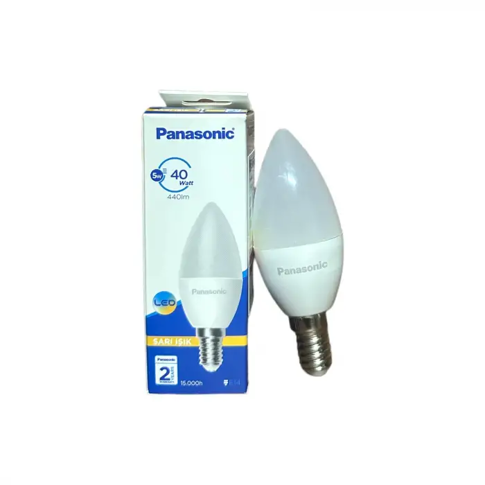 Panasonic 5w E14 2700k Sarı Işık Led Ampul