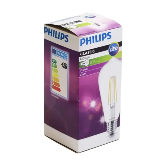 Philips LED Classic 7W/60W ST64 E27 Dim Edilemez 2700K (Sarı) Led Filament Ampul