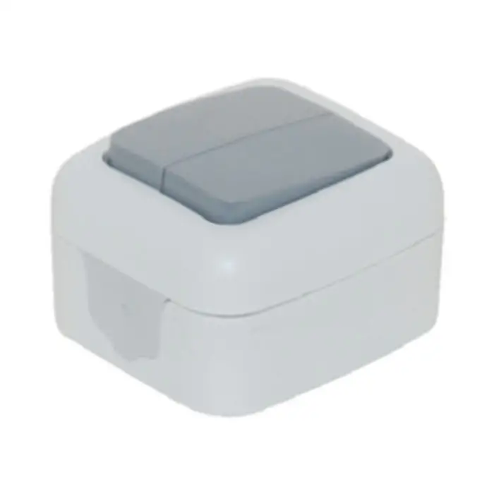 TP Elektrik Nemliyer Sıva Üstü Komütatör Gri