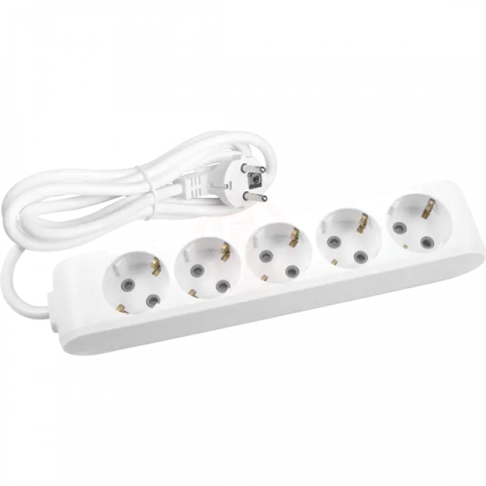 Viko 90113503 Multi-Let Beşli Grup Priz Toprakli Çocuk Korumalı Kablolu 3 Metre Beyaz