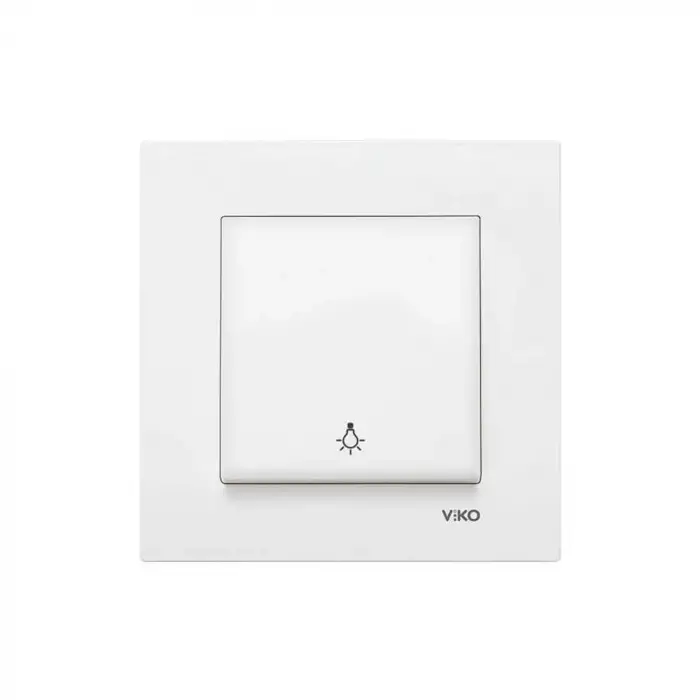 Viko Karre Beyaz Light Anahtar Çerçeve Dahil