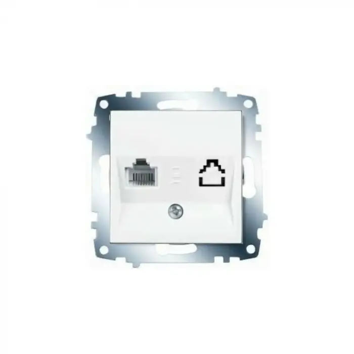 Viko Karre-Meridian Beyaz Nümeris Telefon Prizi Rj11 Çerçevesiz