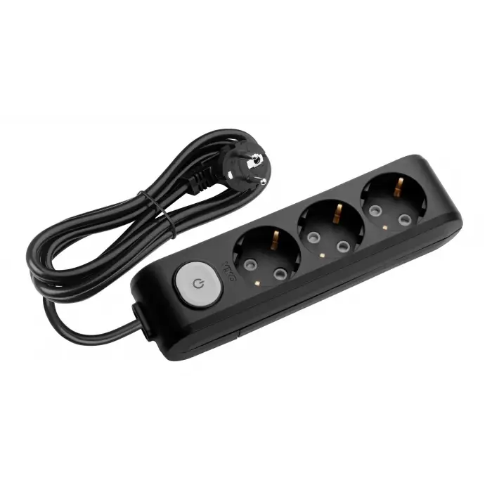 Viko Multi-Let 3lü 2 Metre Anahtarlı Grup Priz Siyah 90137302