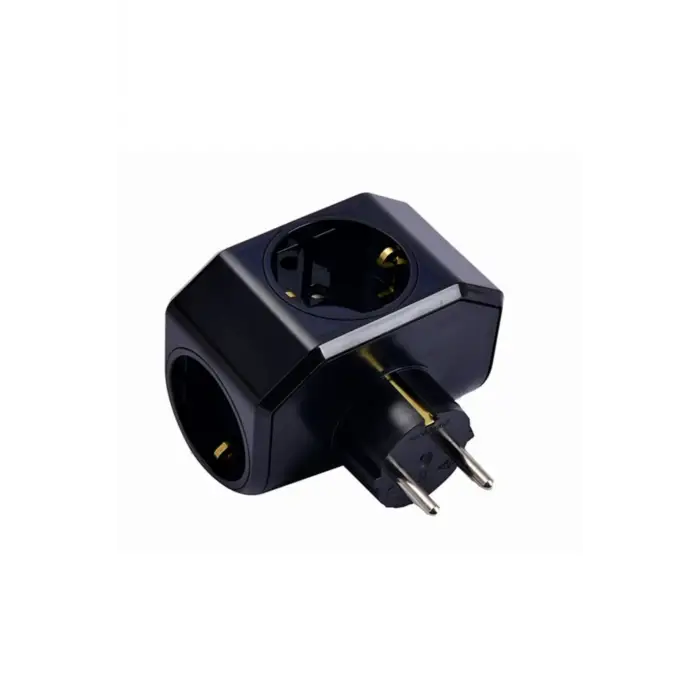 Viko Yonca Plus Üçlü Siyah Topraklı Priz