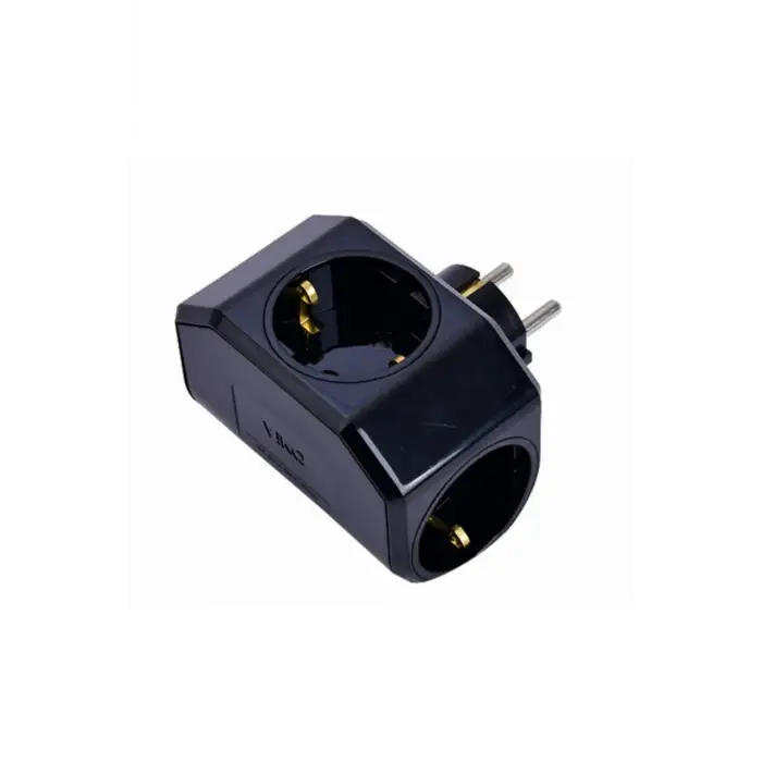 Viko Yonca Plus Üçlü Siyah Topraklı Priz