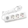Viko Multi-Let 3lü Grup Priz Topraklı Çocuk Korumalı Anahtarlı 5 Metre Beyaz