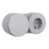 Ovivo Xone Sıva Üstü Anahtar + Topraklı Priz  Gri