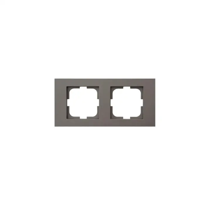 Ovivo Grano Metalik Antrasit İkili Çerçeve