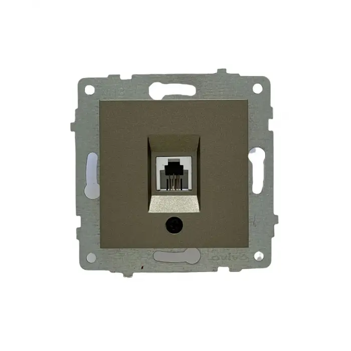 Ovivo Grano Antrasit Nümeris Telefon Prizi (Çerçevesiz)