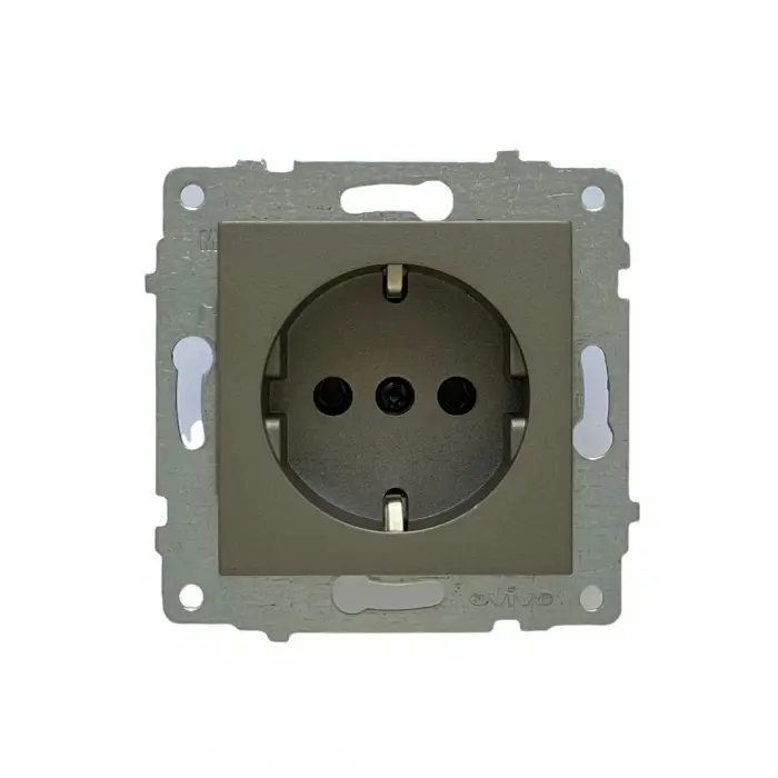 Ovivo Grano Antrasit Topraklı Priz (Çerçevesiz)