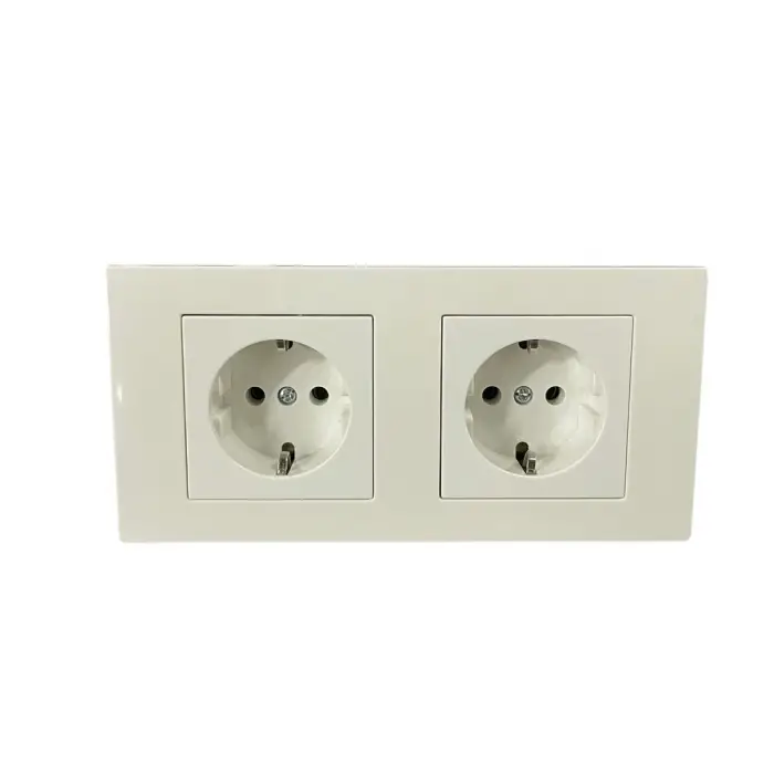 Ovivo Grano Beyaz 2li Set Topraklı Priz + Topraklı Priz