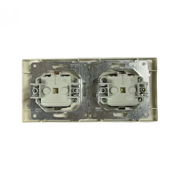 Ovivo Grano Beyaz 2li Set Topraklı Priz + Topraklı Priz