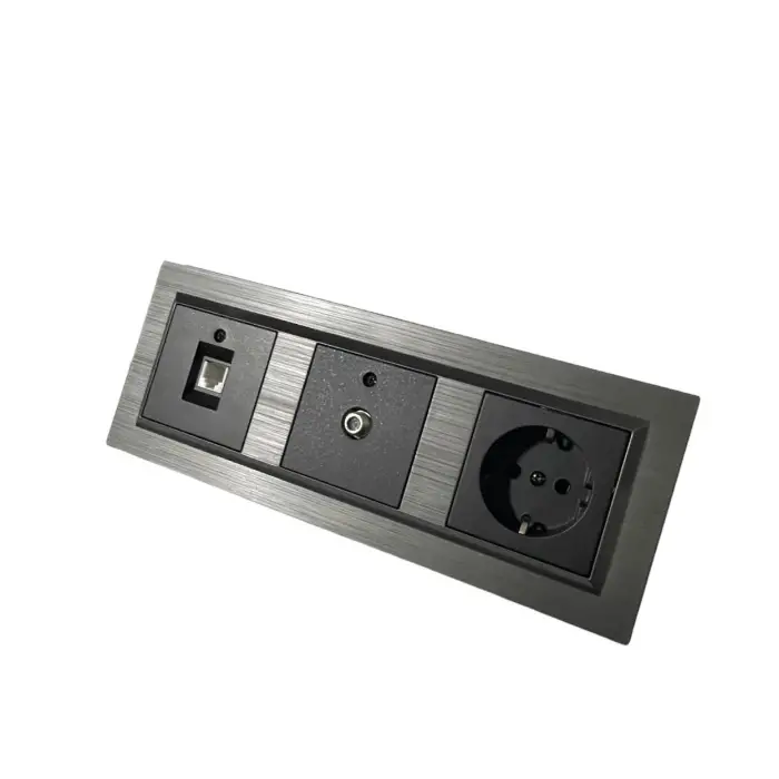 Ovivo Quantum Manyetik Gri 3lü Set T.Priz + Uydu(Tv) Prizi + Nümeris(Telefon) Prizi