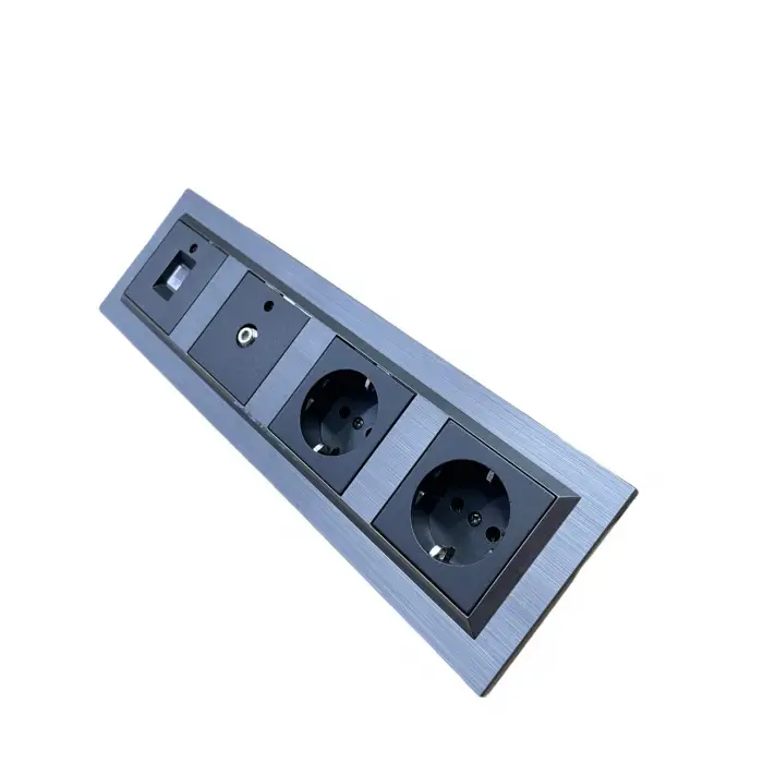 Ovivo Quantum Manyetik Gri 4lü Set T.Priz + T.Priz + Uydu(Tv) Prizi + Nümeris(Telefon)Prizi