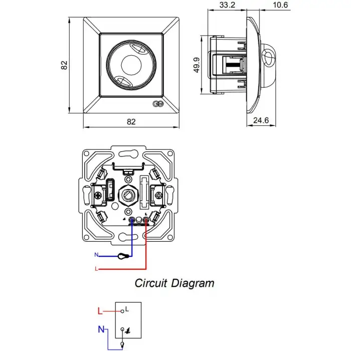 Günsan Visage Beyaz Dimmer Anahtar 1000va + Çerçeve
