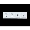 Günsan Visage beyaz yatay 4lü set t. Priz + t.priz + uydu(tv) prizi + nümeris (telefon) prizi