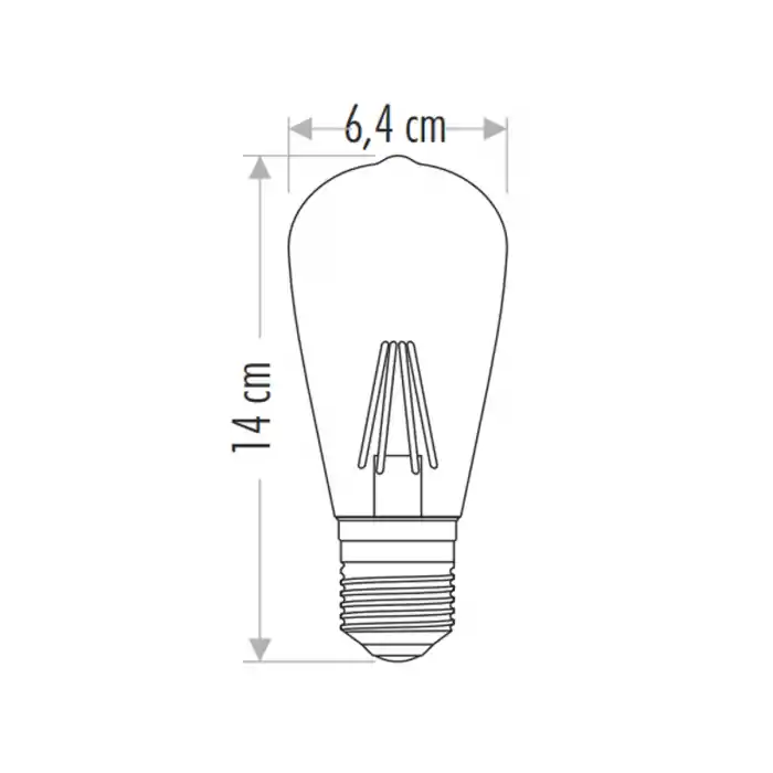 Cata 4W E27 2700K AMBER Led Rustik Ampul CT-4350