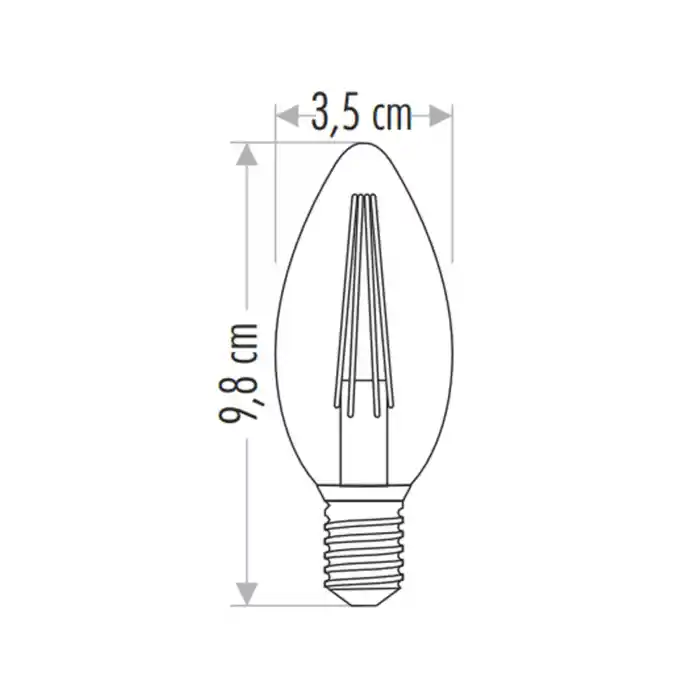 Cata 4w Led Filament Buji Ampul ( Günışığı ) Ct-4066g