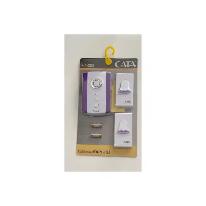 Cata CT-203 İki Kumandalı Uzaktan Kumandalı Kapı Zili MOR