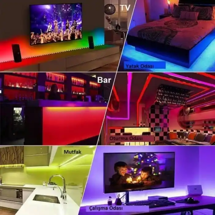 Cata Rgb Şerit Led Seti (54 Çip) 5 Metre Ct-4557