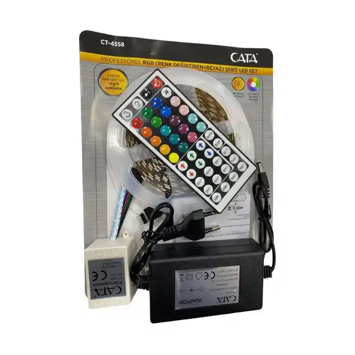 Cata Rgb Şerit Led Seti (60 Çip) 5 Metre Ct-4558