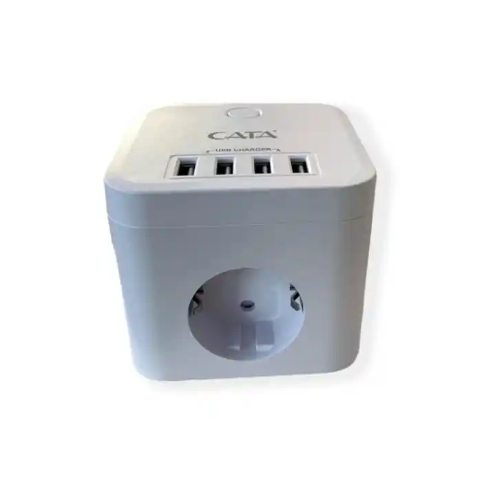 Cata Rubil Akım Korumalı 3lü Grup Priz ( 4 Usb Hızlı Sarj) Ct-3002