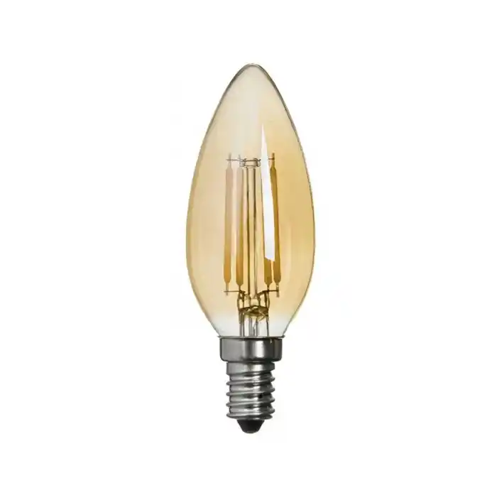 Global K2 KES601 4W E14 Günışığı Led Flamanlı Buji Rustik Ampul