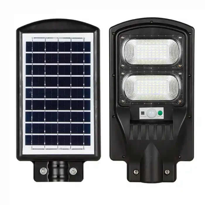 Horoz 100w Siyah Led Solar Güneş Enerjili Lamba Sokak Armatür Beyaz Işık