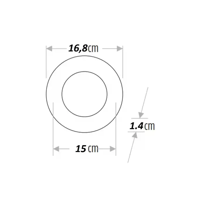 Horoz 12w Slim Kasa Led Spot Beyaz Işık 6400K