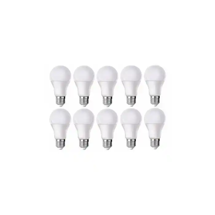 K2 9W Led Ampul E27 Duylu Beyaz Işık 10 Adet