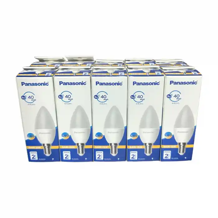 Panasonic 5w E14 2700k Sarı Işık Led Ampul 10 Adet