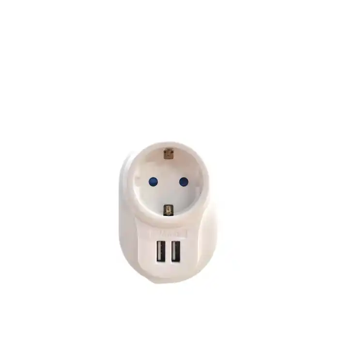 Venso Akım Korumalı Tekli Fiş priz 2x Usb Şarjlı VN6002